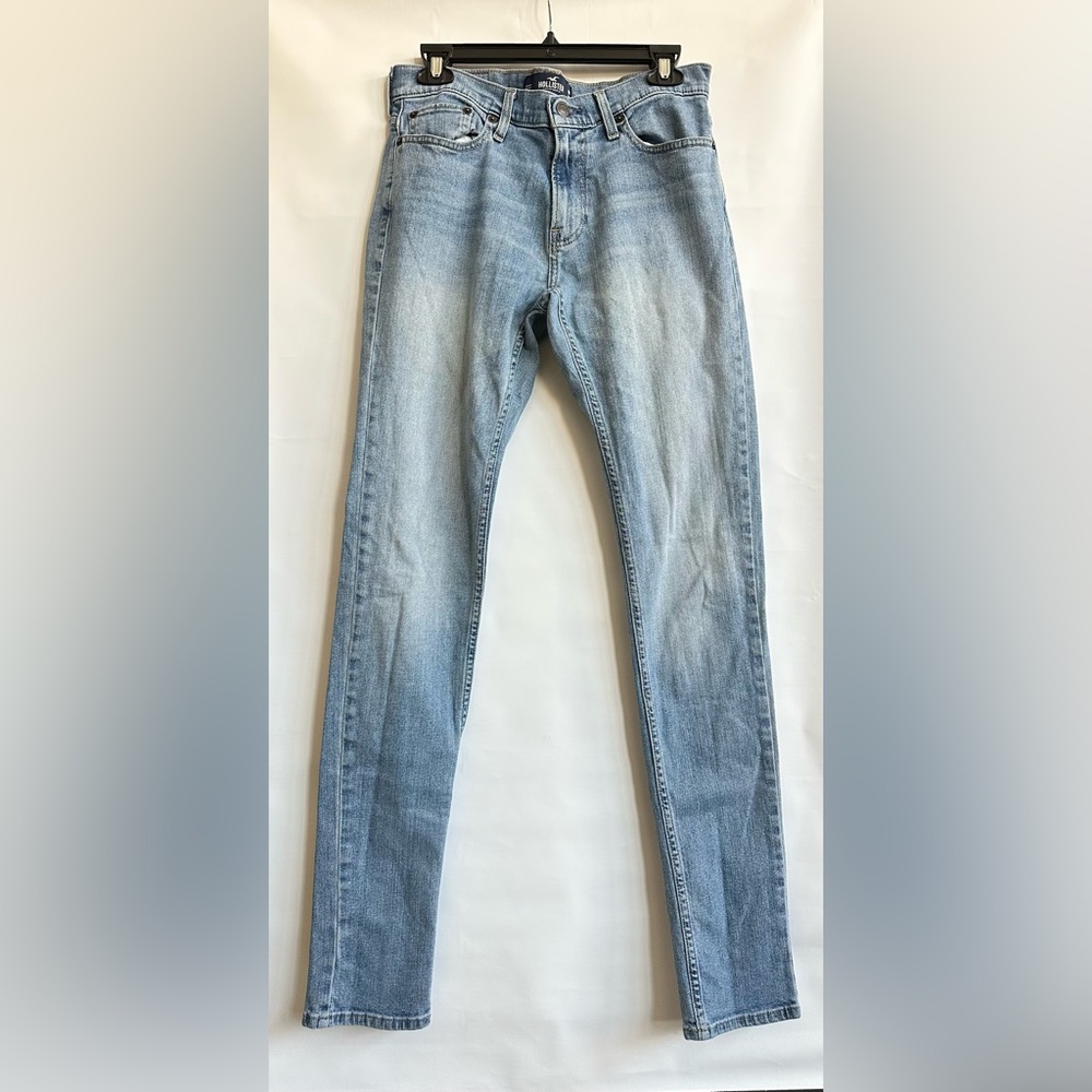 Hollister Men's Epic Flex Skinny Jeans in Blue Size W30XL36